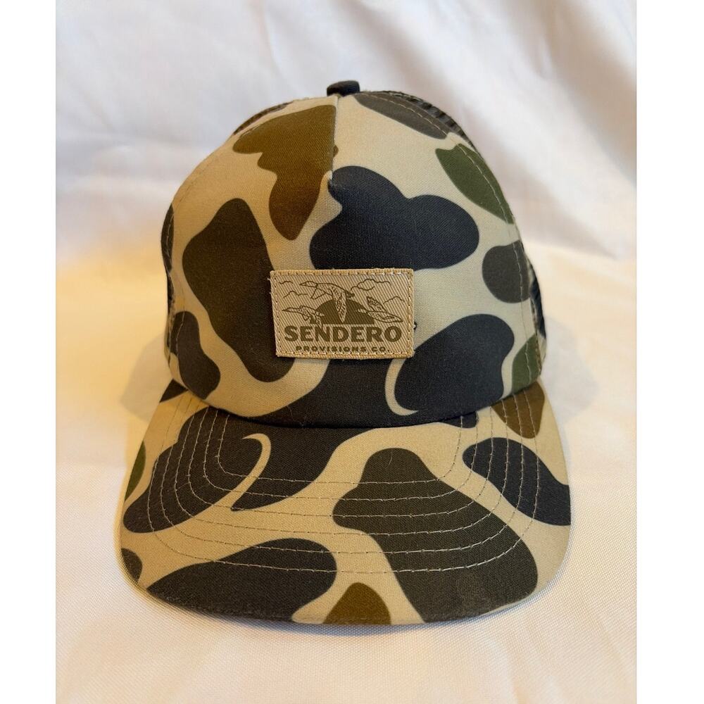 Sendero Provisions Co Camo Trucker Hat Snapback Mesh Back Cap Hunting Outdoor